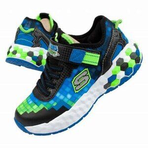 Skechers  Size 3 Dynamic Blue and Green Sneakers for Athletic Performance